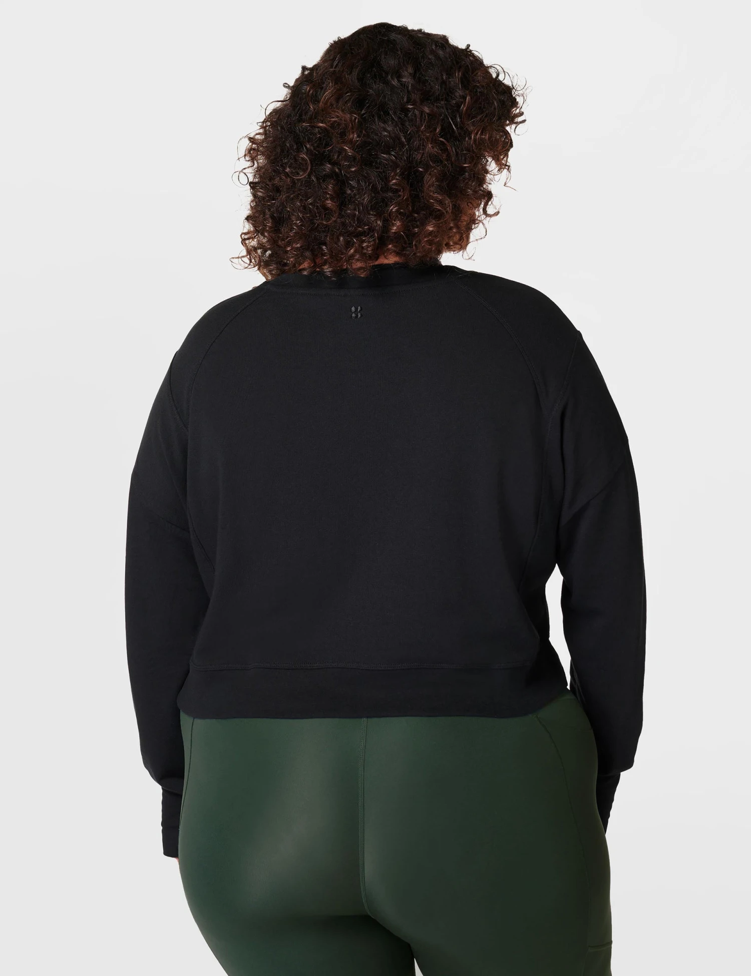 Sweaty Betty After Class Crop Sweatshirt - Black 2 Sweaty Betty After Class Crop Sweatshirt - Black - Image 2