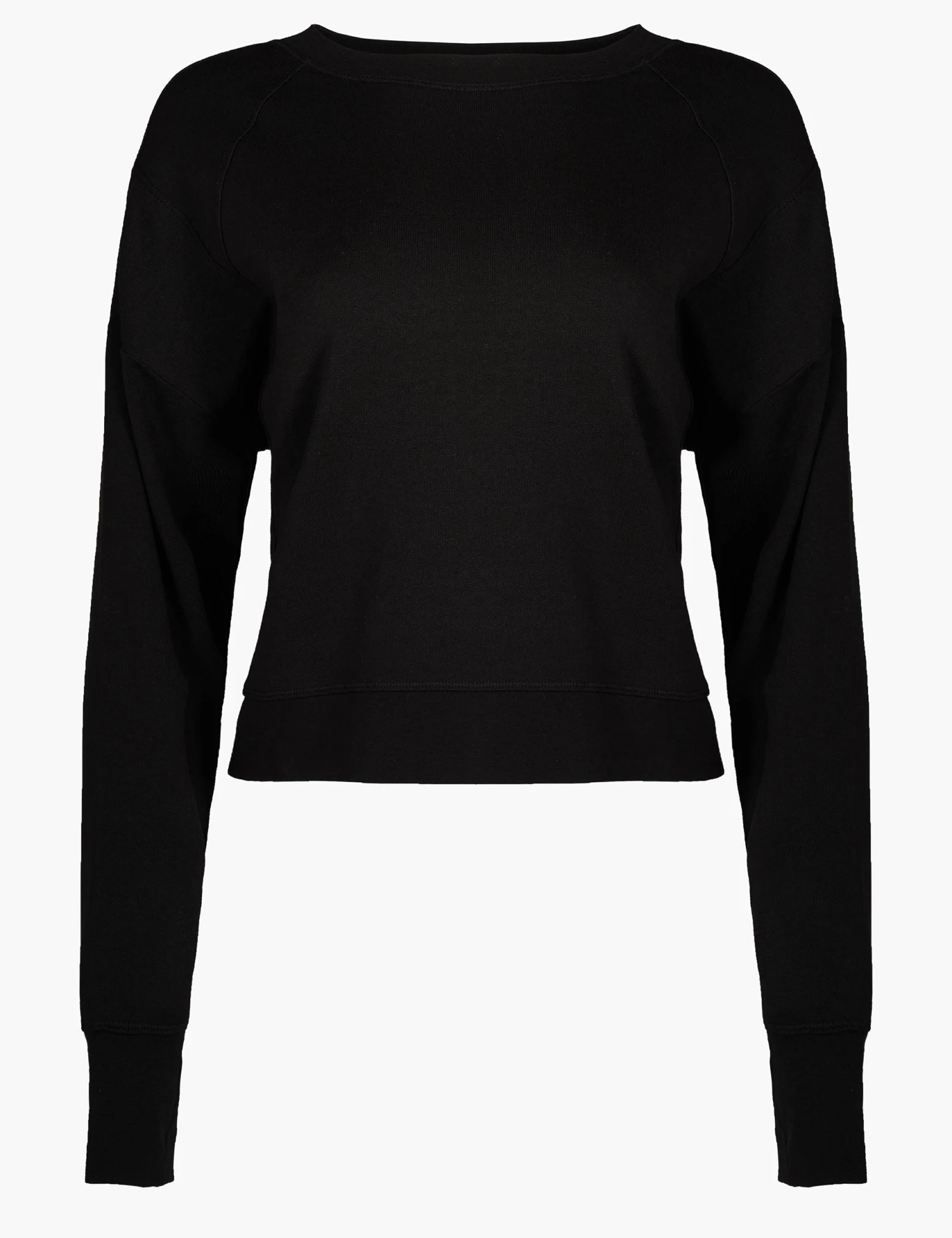 Sweaty Betty After Class Crop Sweatshirt - Black 6 Sweaty Betty After Class Crop Sweatshirt - Black - Image 6