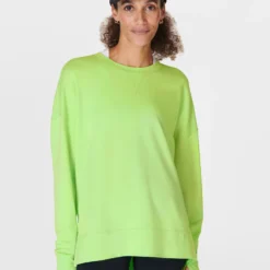 Sweaty Betty After Class Longline Sweatshirt - Zest Green