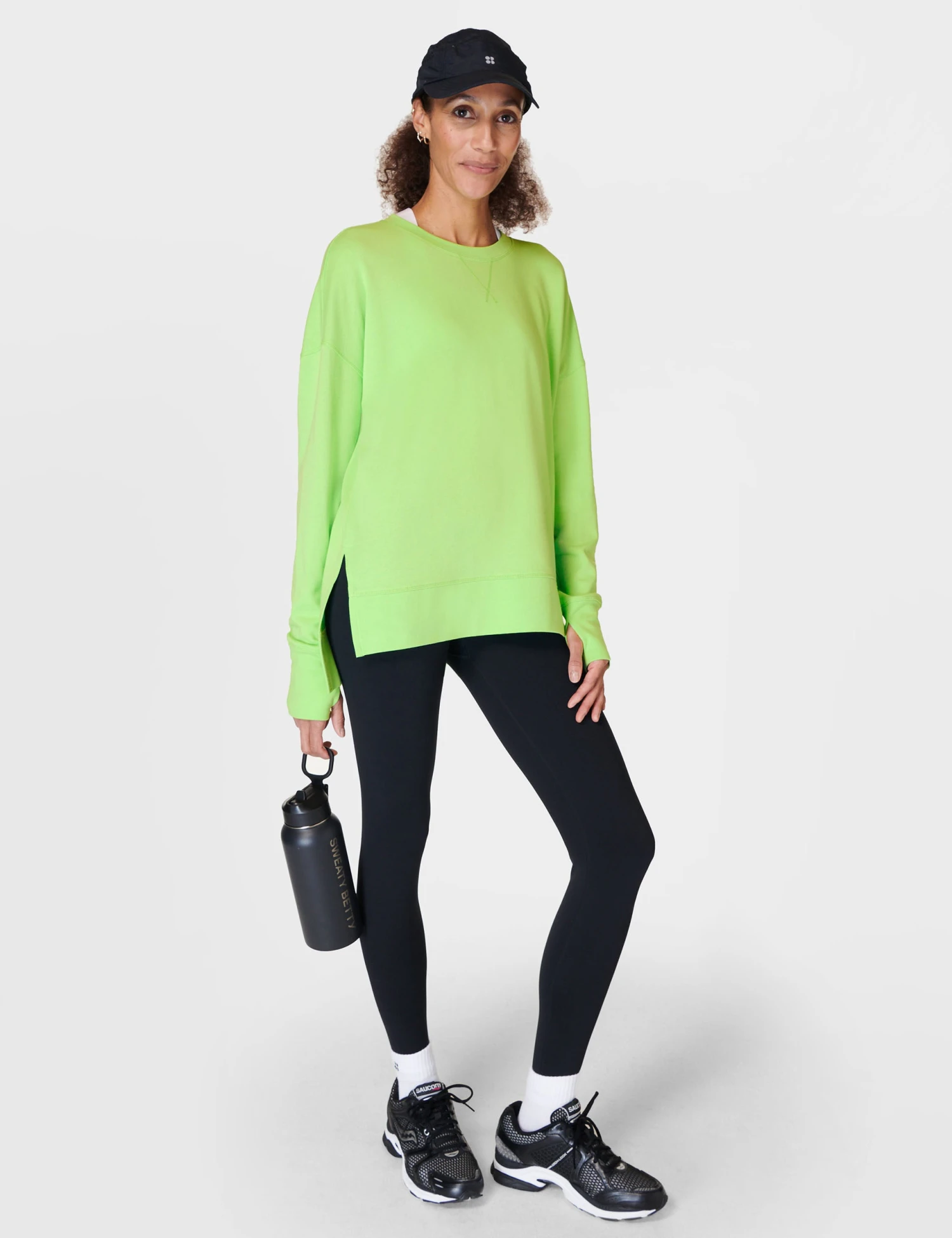 Sweaty Betty After Class Longline Sweatshirt - Zest Green 7 Sweaty Betty After Class Longline Sweatshirt - Zest Green - Image 7