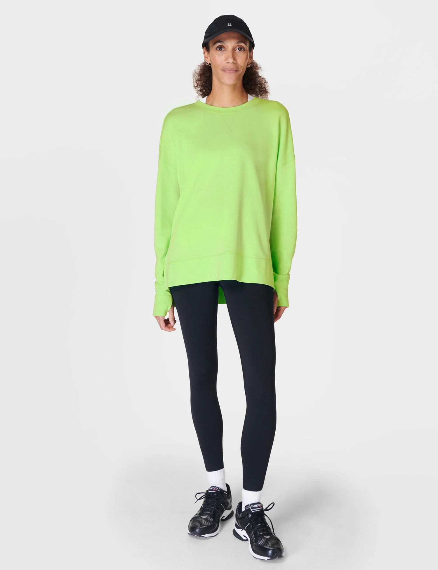 Sweaty Betty After Class Longline Sweatshirt - Zest Green 6 Sweaty Betty After Class Longline Sweatshirt - Zest Green - Image 6