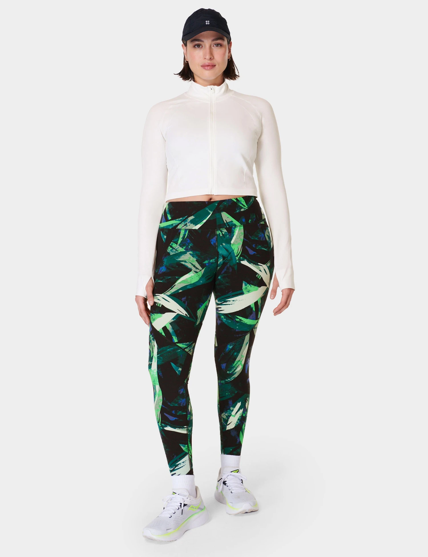 Sweaty Betty Athlete Crop Seamless Gym Zip Up - Lily White 6 Sweaty Betty Athlete Crop Seamless Gym Zip Up - Lily White - Image 6