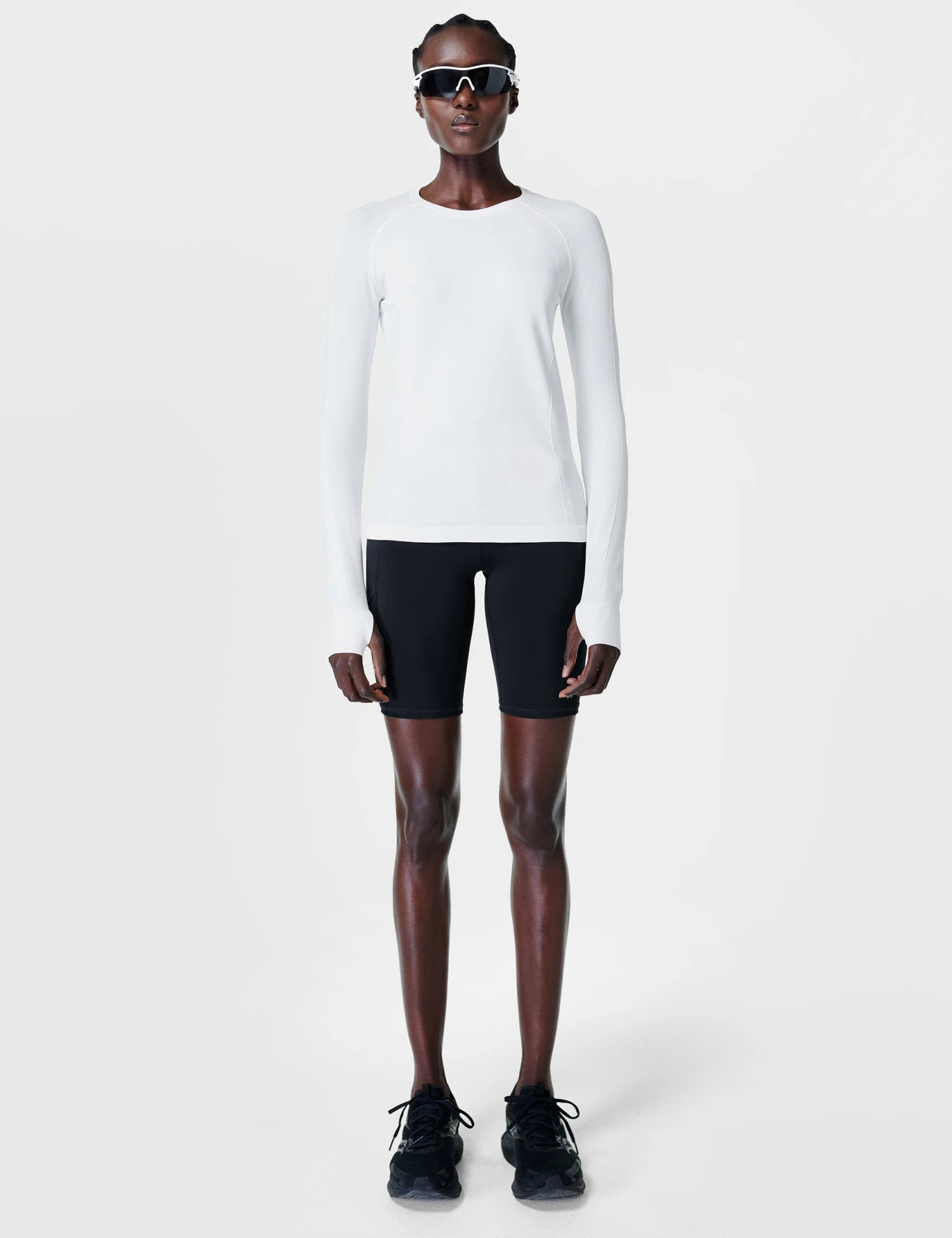 Sweaty Betty Athlete Seamless Workout Long Sleeve Top - White 3 Sweaty Betty Athlete Seamless Workout Long Sleeve Top - White - Image 3