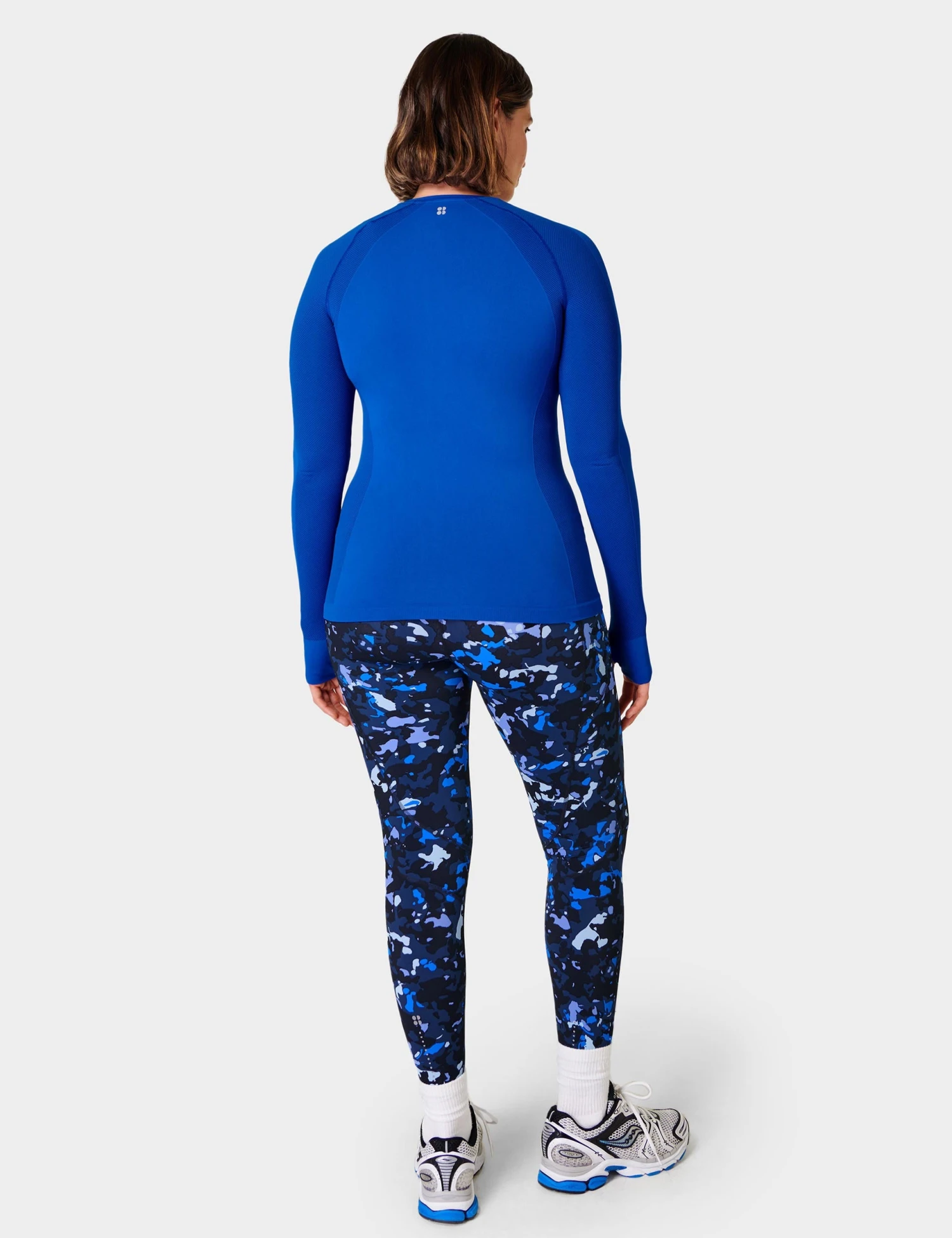 Sweaty Betty Athlete Seamless Gym Long Sleeve Top - Lightning Blue 2 Sweaty Betty Athlete Seamless Gym Long Sleeve Top - Lightning Blue - Image 2