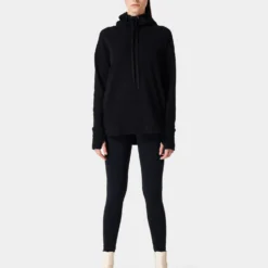 Sweaty Betty Escape Italian Fleece Hoody - Black -Chillcradle Sale Store sweaty betty escape italian fleece hoody black sb6426 5