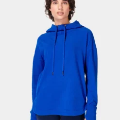 Sweaty Betty Escape Italian Fleece Hoody - Lightning Blue