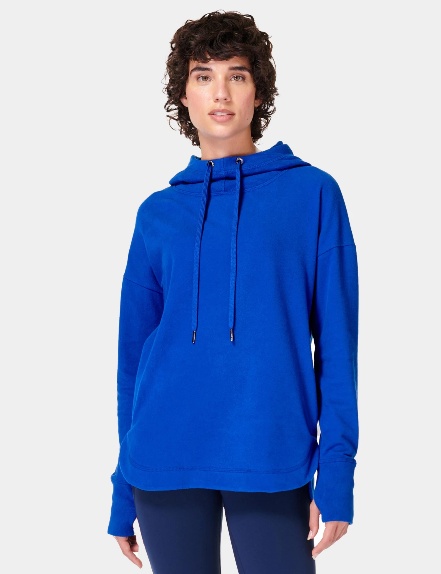 Sweaty Betty Escape Italian Fleece Hoody - Lightning Blue 1 Sweaty Betty Escape Italian Fleece Hoody - Lightning Blue