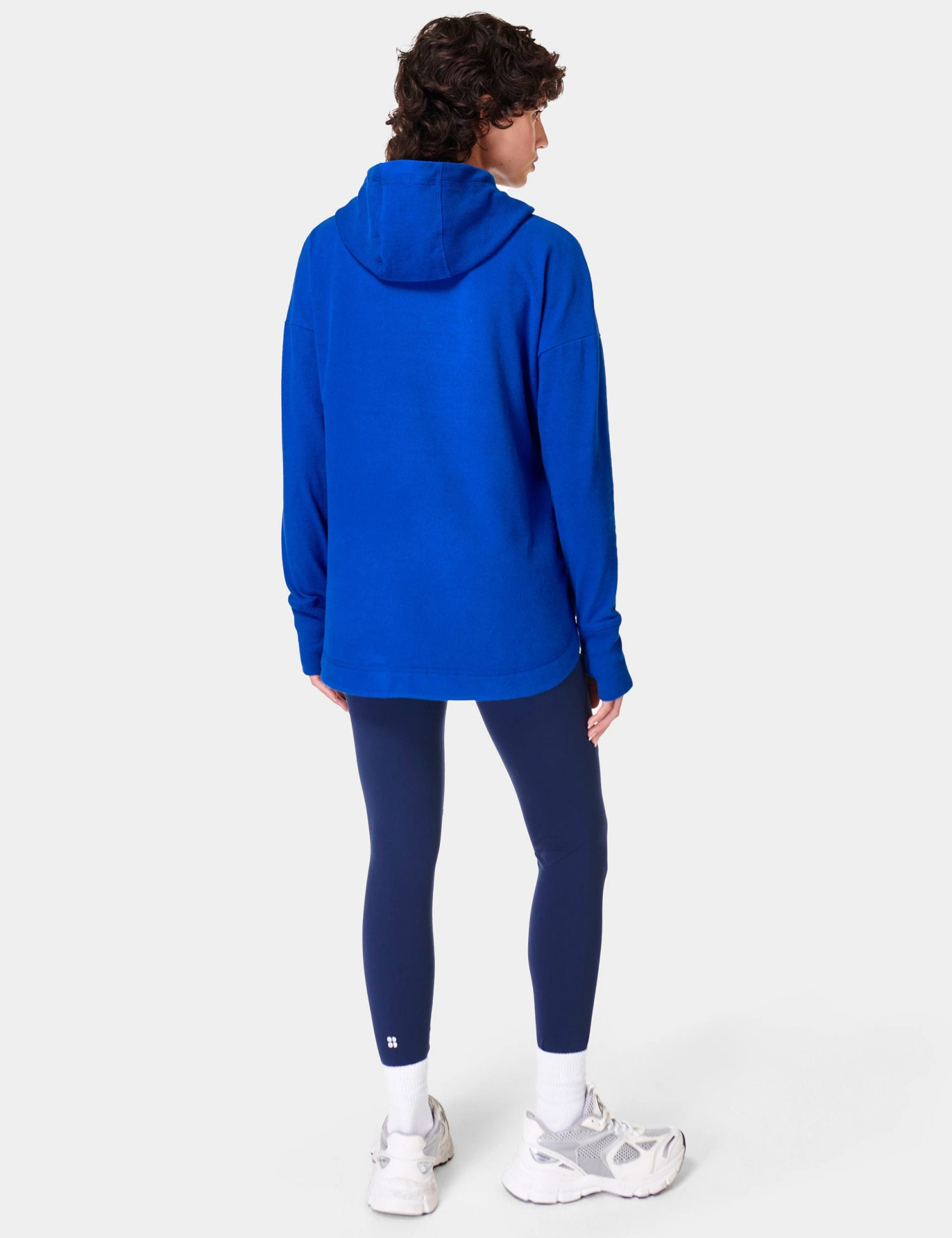 Sweaty Betty Escape Italian Fleece Hoody - Lightning Blue 2 Sweaty Betty Escape Italian Fleece Hoody - Lightning Blue - Image 2