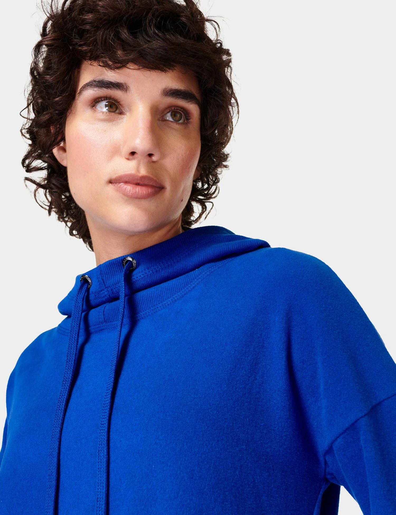 Sweaty Betty Escape Italian Fleece Hoody - Lightning Blue 3 Sweaty Betty Escape Italian Fleece Hoody - Lightning Blue - Image 3