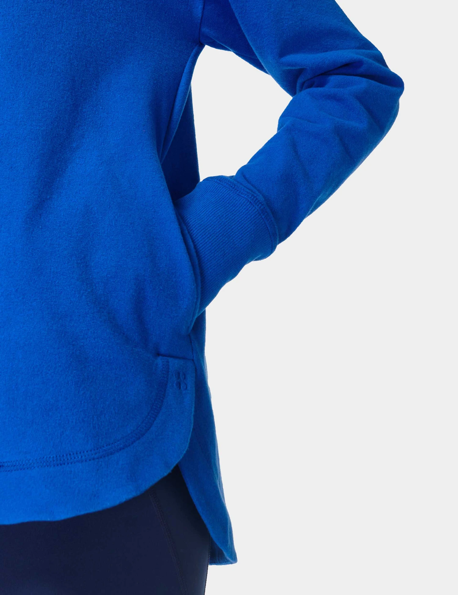 Sweaty Betty Escape Italian Fleece Hoody - Lightning Blue 4 Sweaty Betty Escape Italian Fleece Hoody - Lightning Blue - Image 4