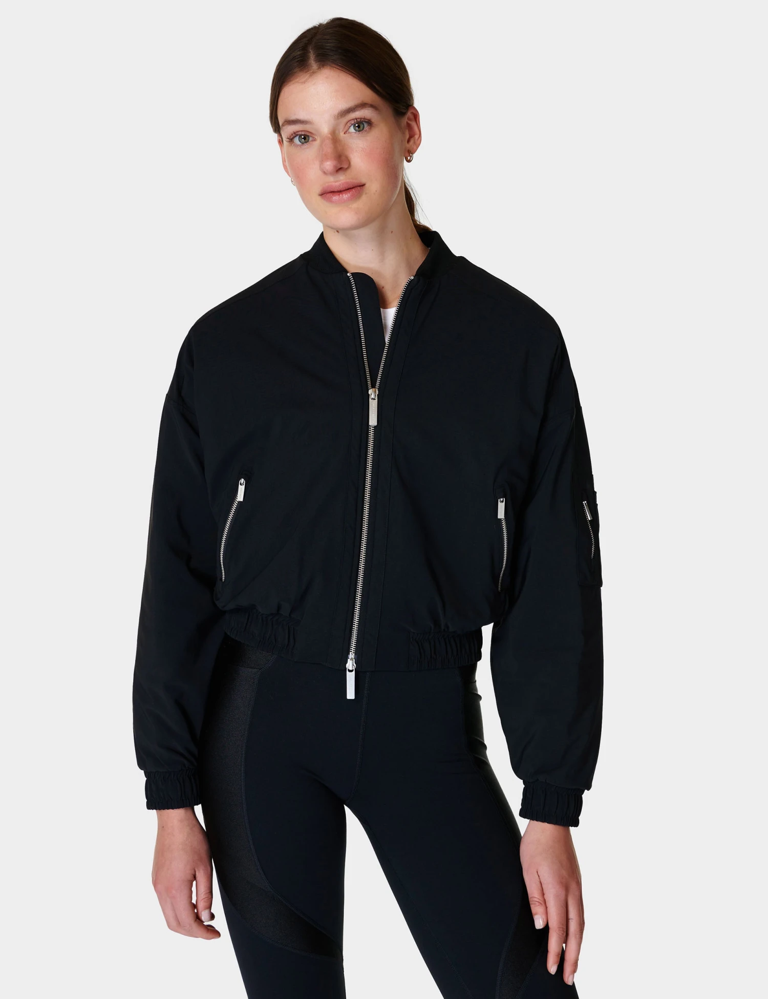 Sweaty Betty Explorer Bomber Jacket - Black 1 Sweaty Betty Explorer Bomber Jacket - Black