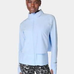 Sweaty Betty Fast Track Running Jacket - Breeze Blue