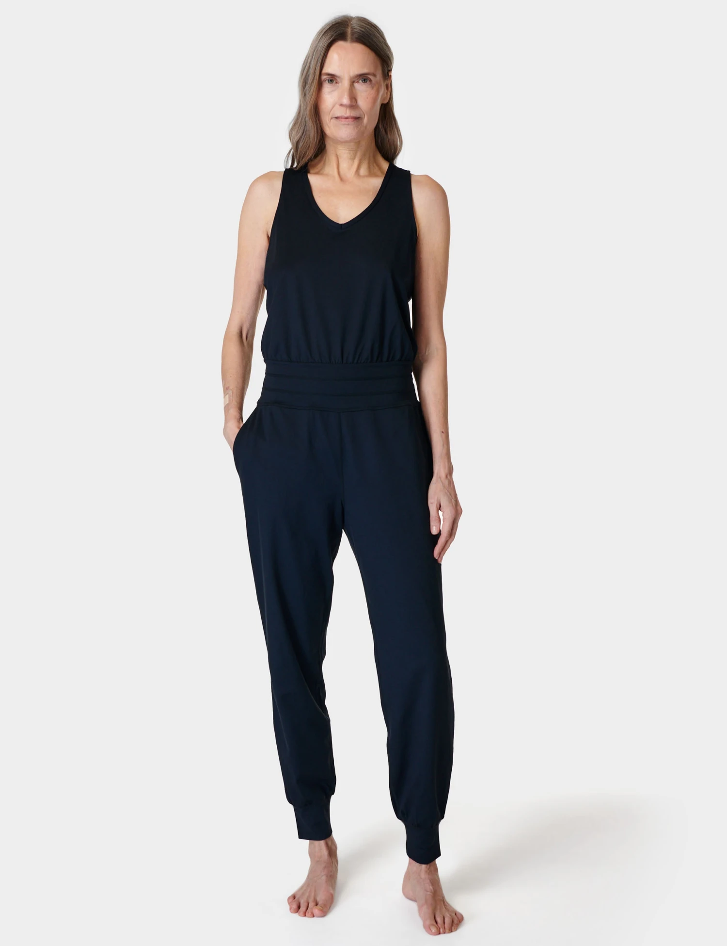 Sweaty Betty Gaia Yoga Jumpsuit - Black 1 Sweaty Betty Gaia Yoga Jumpsuit - Black