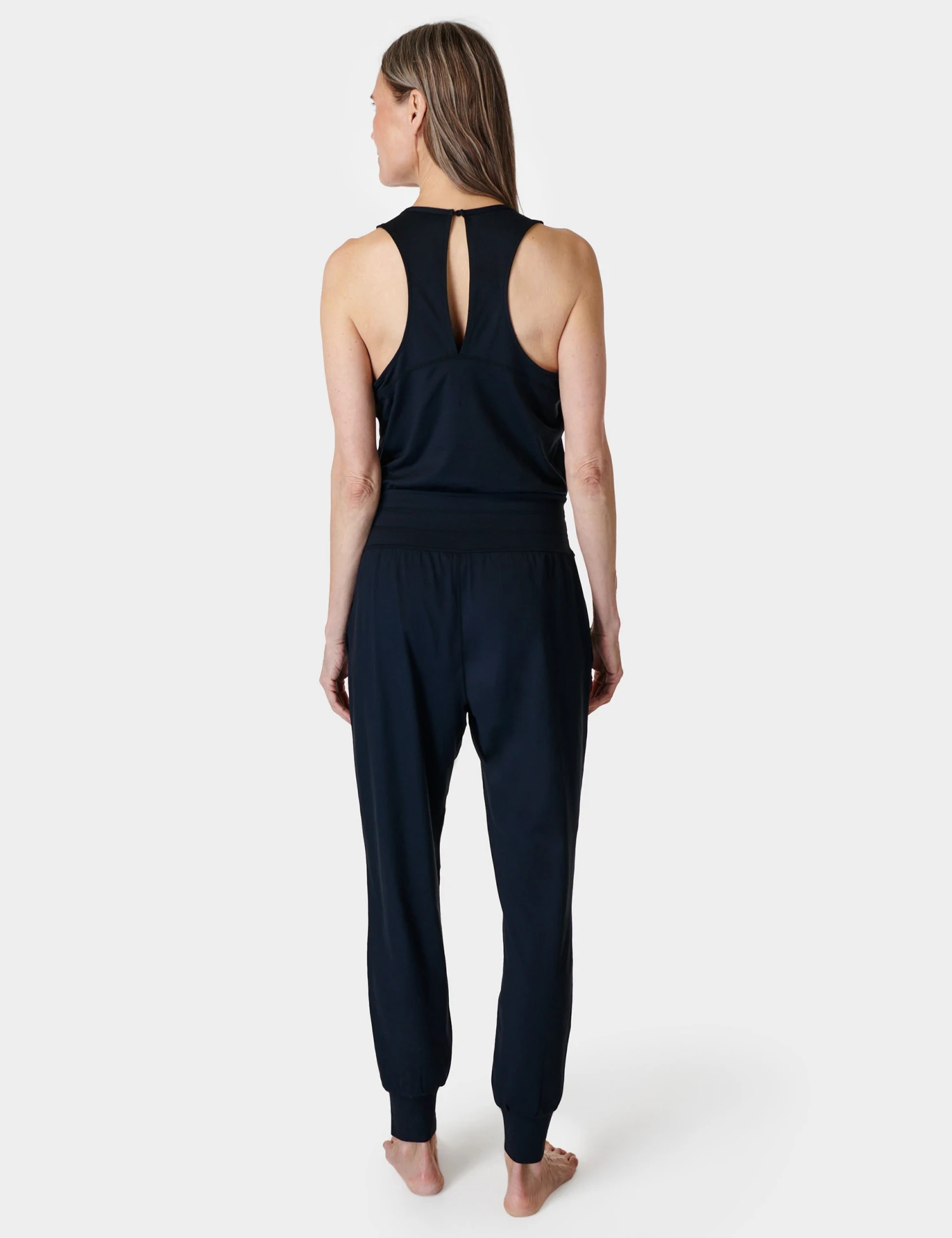 Sweaty Betty Gaia Yoga Jumpsuit - Black 2 Sweaty Betty Gaia Yoga Jumpsuit - Black - Image 2