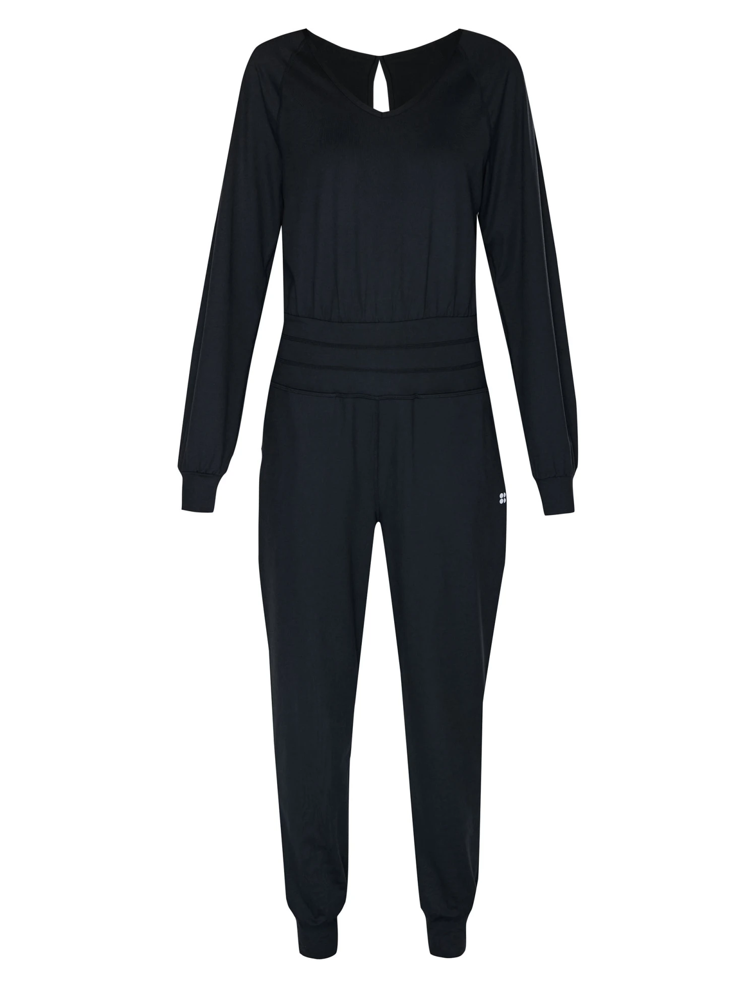 Sweaty Betty Gaia Yoga Long Sleeve Jumpsuit - Black 6 Sweaty Betty Gaia Yoga Long Sleeve Jumpsuit - Black - Image 6