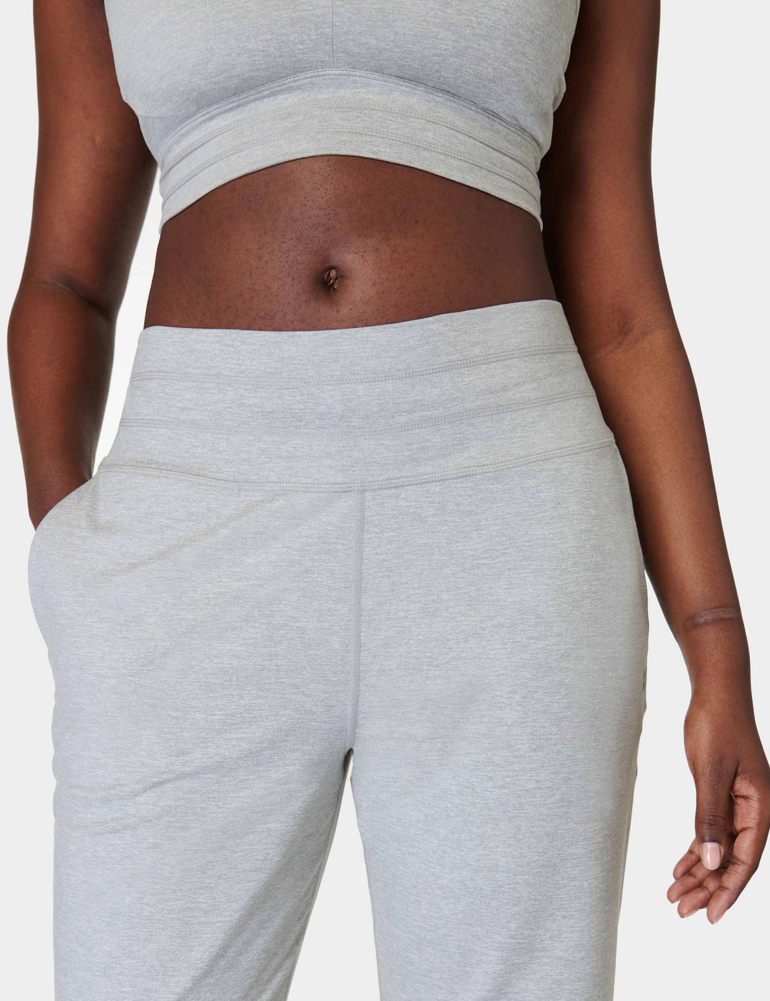Sweaty Betty Gaia Yoga Pants - Light Grey Marl 3 Sweaty Betty Gaia Yoga Pants - Light Grey Marl - Image 3