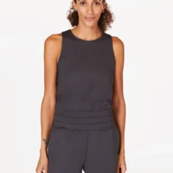 Sweaty Betty Gaia Performance Yoga Romper - Urban Grey