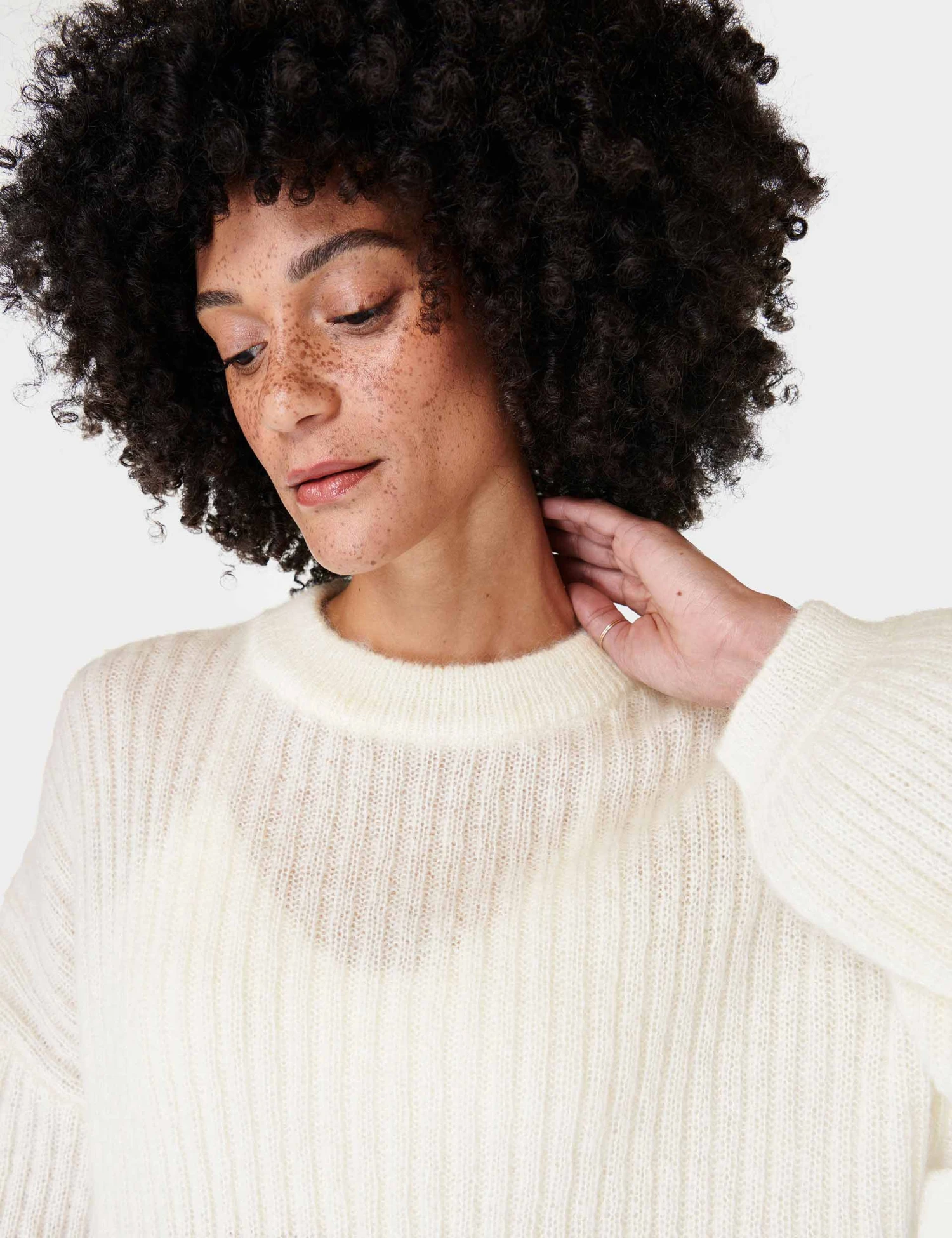 Sweaty Betty Hera Open Back Sweater - Lily White 4 Sweaty Betty Hera Open Back Sweater - Lily White - Image 4