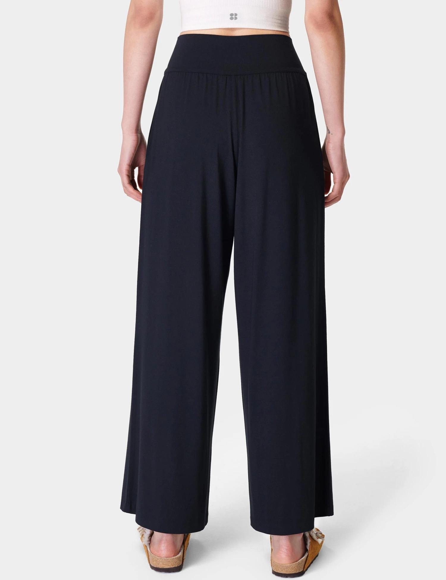 Sweaty Betty Modal Wide Leg Trousers - Black 2 Sweaty Betty Modal Wide Leg Trousers - Black - Image 2