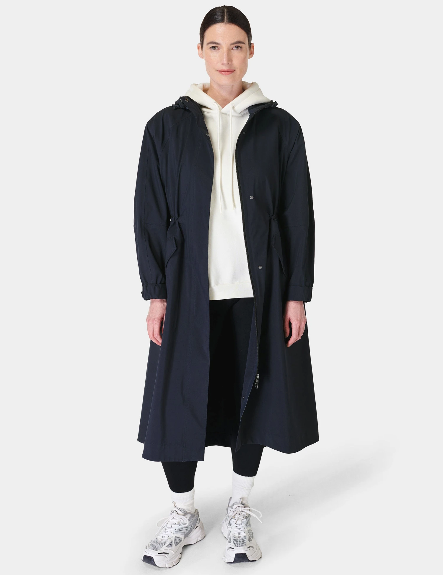 Sweaty Betty Motion Longline Parka - French Navy Blue 2 Sweaty Betty Motion Longline Parka - French Navy Blue - Image 2