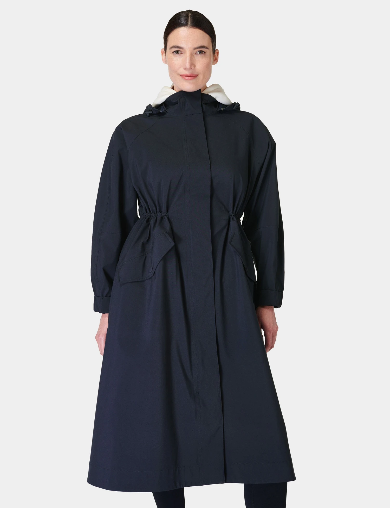Sweaty Betty Motion Longline Parka - French Navy Blue 4 Sweaty Betty Motion Longline Parka - French Navy Blue - Image 4