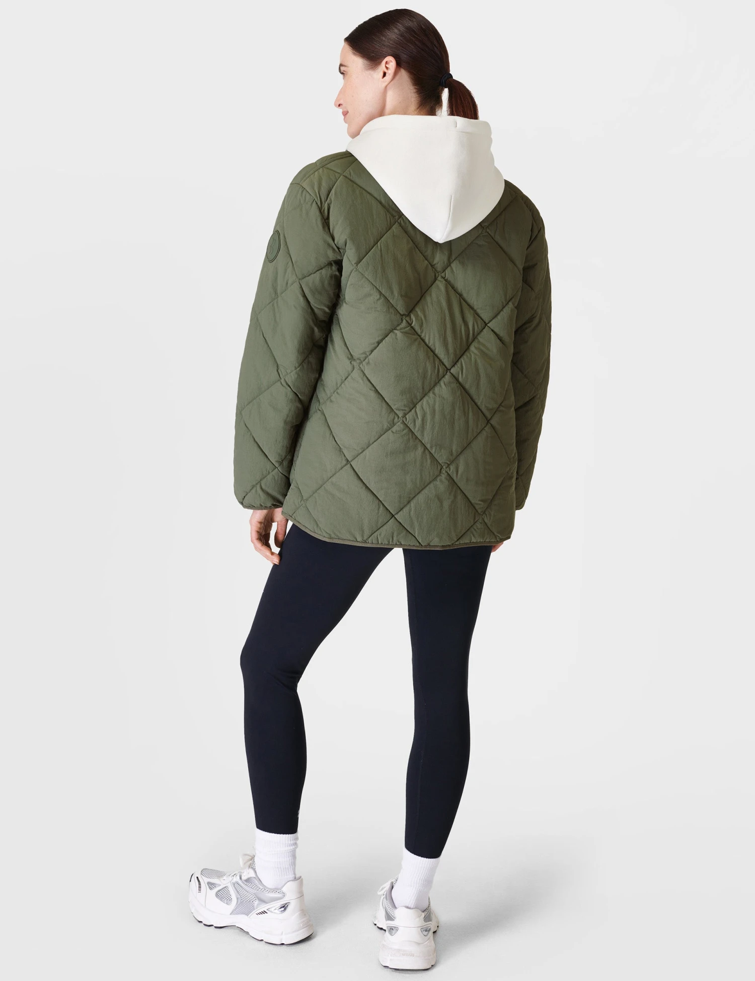 Sweaty Betty On The Move Quilted Jacket - Ivy Green 3 Sweaty Betty On The Move Quilted Jacket - Ivy Green - Image 3
