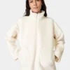 Sweaty Betty Plush Textured Half Zip Fleece - Studio White