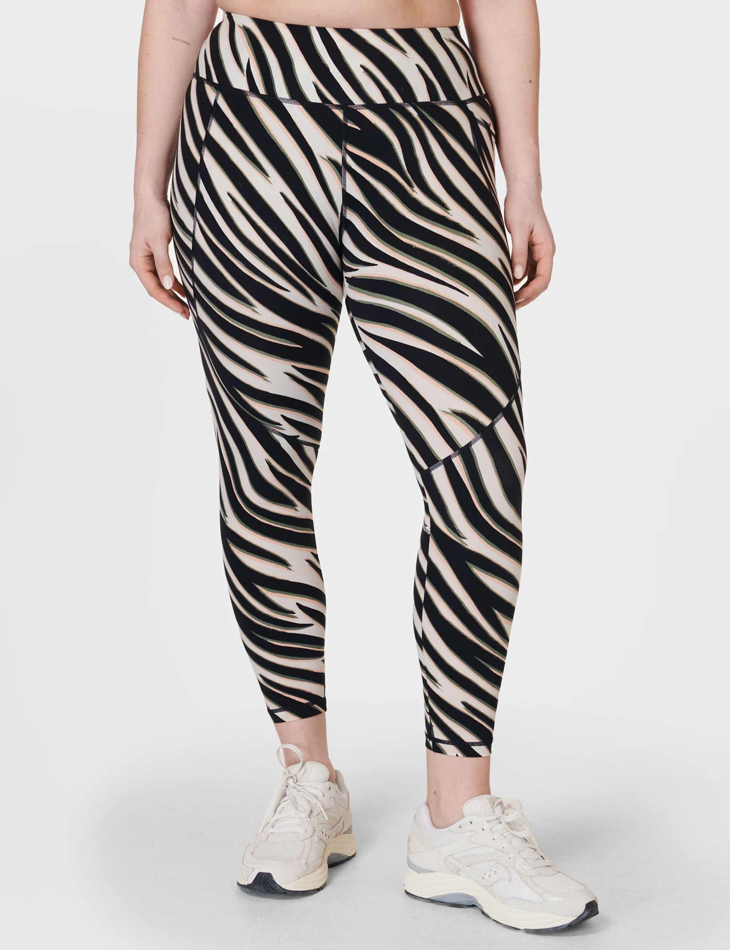 Sweaty Betty Power 7/8 Gym Leggings - Black Waved Zebra Print 1 Sweaty Betty Power 7/8 Gym Leggings - Black Waved Zebra Print