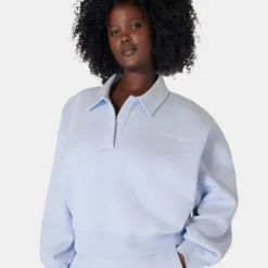 Sweaty Betty Powerhouse Collared Sweatshirt - Salt Blue 8 Sweaty Betty Powerhouse Collared Sweatshirt - Salt Blue -Default Template 3 sweaty betty powerhouse collared sweatshirt salt blue sb9829 5