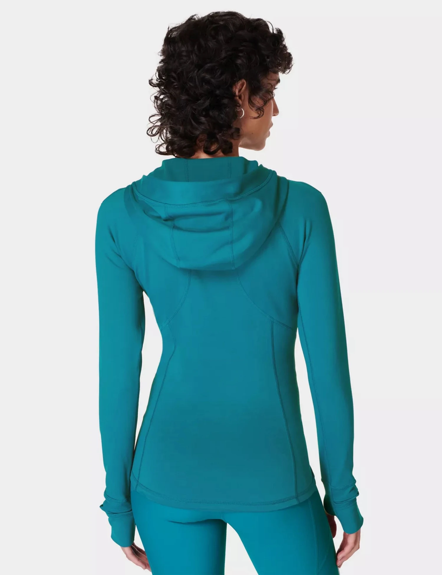 Sweaty Betty Pro Run Zip Up - Reef Teal Blue 2 Sweaty Betty Pro Run Zip Up - Reef Teal Blue - Image 2