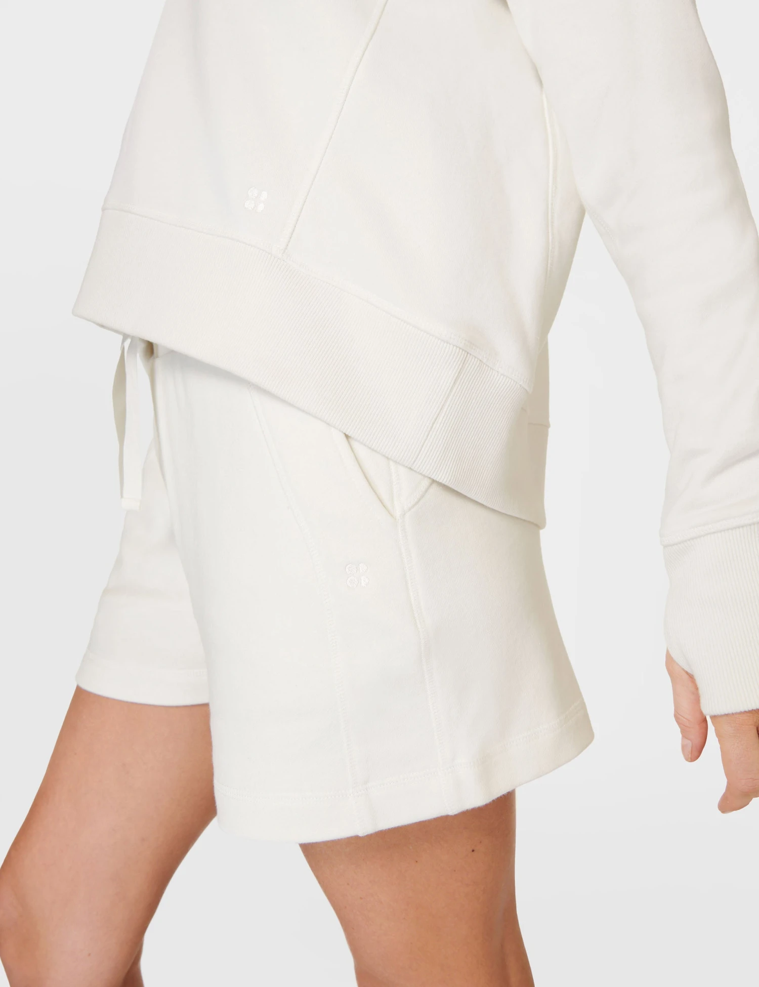 Sweaty Betty Revive Rib Half Zip Pullover - Lily White 6 Sweaty Betty Revive Rib Half Zip Pullover - Lily White - Image 6