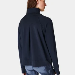 Sweaty Betty Revive Rib Half Zip Pullover - Navy Blue -Default Template 3 sweaty betty revive rib half zip pullover navy blue sb8937 3
