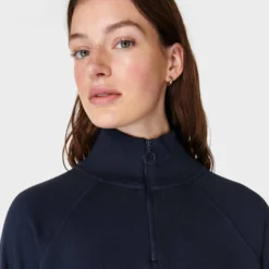 Sweaty Betty Revive Rib Half Zip Pullover - Navy Blue -Default Template 3 sweaty betty revive rib half zip pullover navy blue sb8937 7