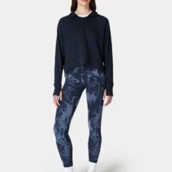 Sweaty Betty Revive Rib Half Zip Pullover - Navy Blue -Default Template 3 sweaty betty revive rib half zip pullover navy blue sb8937 8