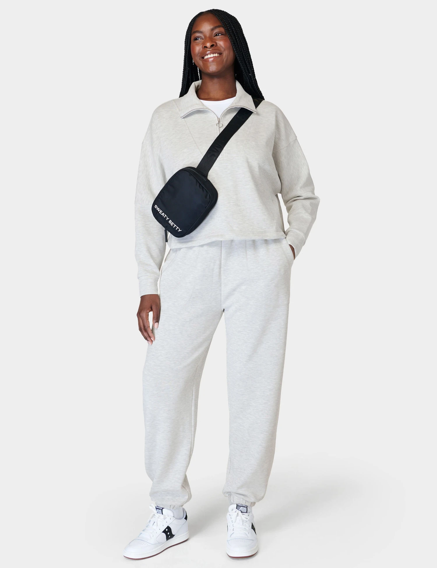 Sweaty Betty Sand Wash Cuffed Trousers - Ice Grey Marl 6 Sweaty Betty Sand Wash Cuffed Trousers - Ice Grey Marl - Image 6