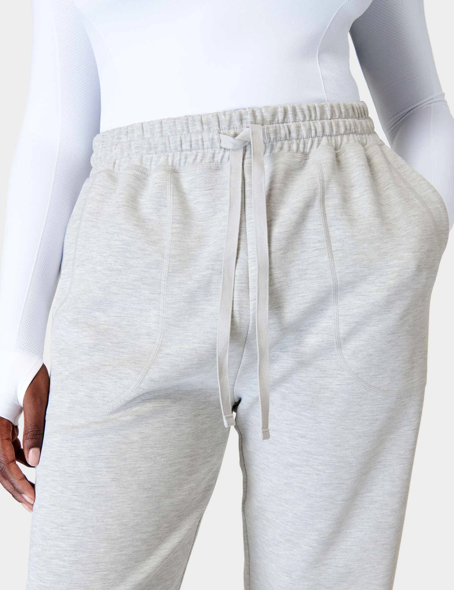 Sweaty Betty Sand Wash Cuffed Trousers - Ice Grey Marl 3 Sweaty Betty Sand Wash Cuffed Trousers - Ice Grey Marl - Image 3