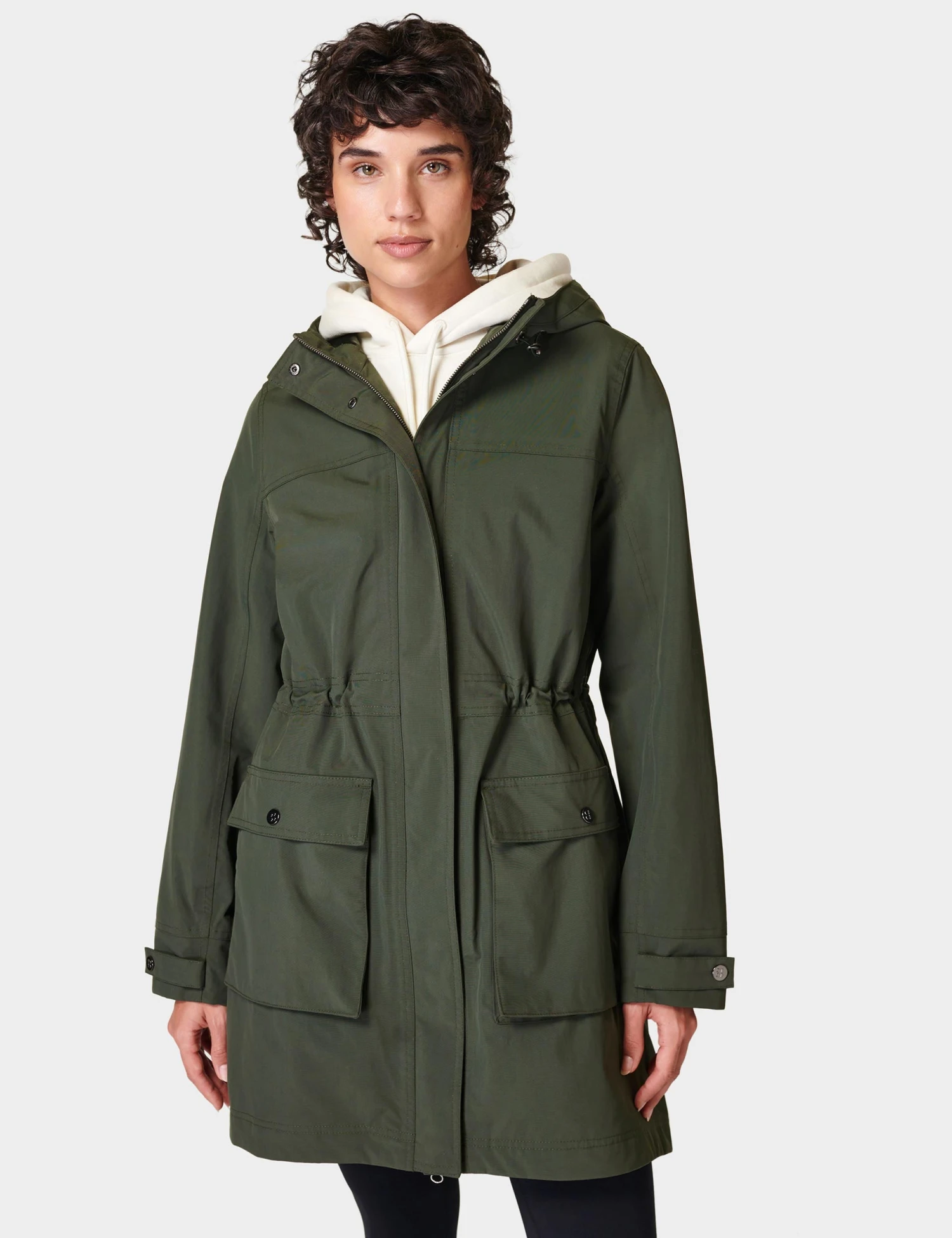 Sweaty Betty Stride Waterproof Parka - Dark Forest Green 1 Sweaty Betty Stride Waterproof Parka - Dark Forest Green