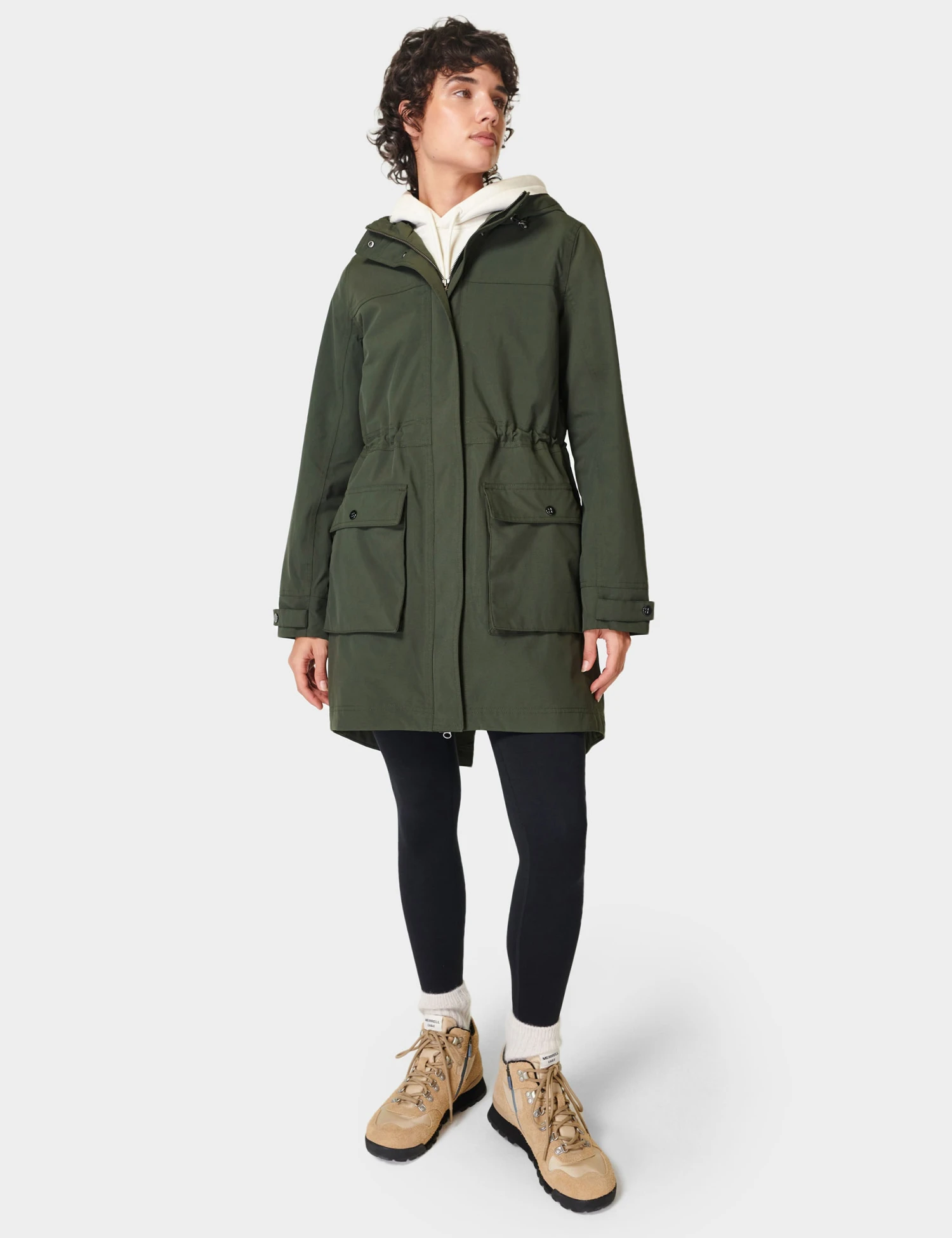 Sweaty Betty Stride Waterproof Parka - Dark Forest Green 6 Sweaty Betty Stride Waterproof Parka - Dark Forest Green - Image 6