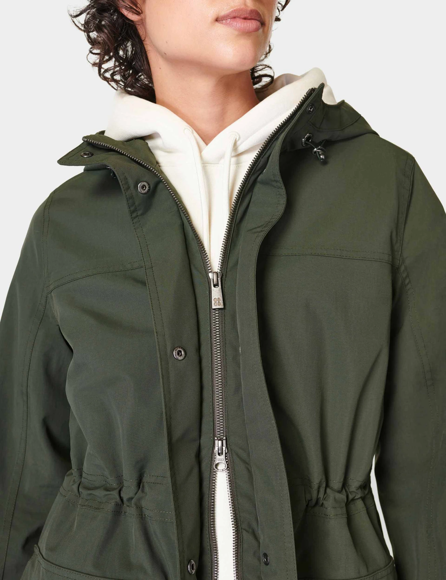 Sweaty Betty Stride Waterproof Parka - Dark Forest Green 3 Sweaty Betty Stride Waterproof Parka - Dark Forest Green - Image 3