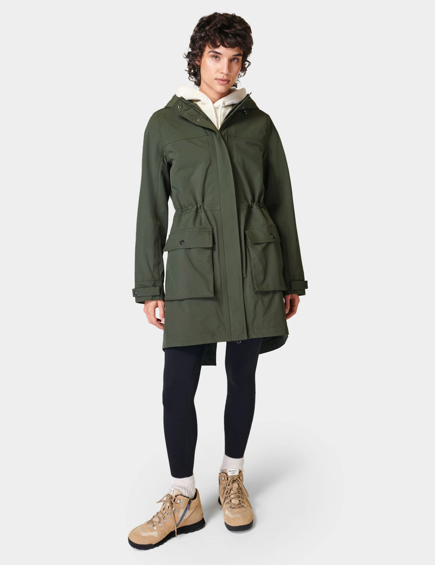 Sweaty Betty Stride Waterproof Parka - Dark Forest Green 8 Sweaty Betty Stride Waterproof Parka - Dark Forest Green - Image 8