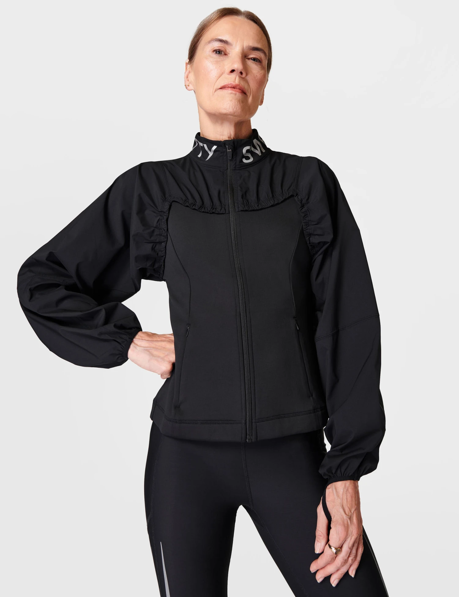 Sweaty Betty Therma Boost Kinetic Run Jacket - Black 1 Sweaty Betty Therma Boost Kinetic Run Jacket - Black
