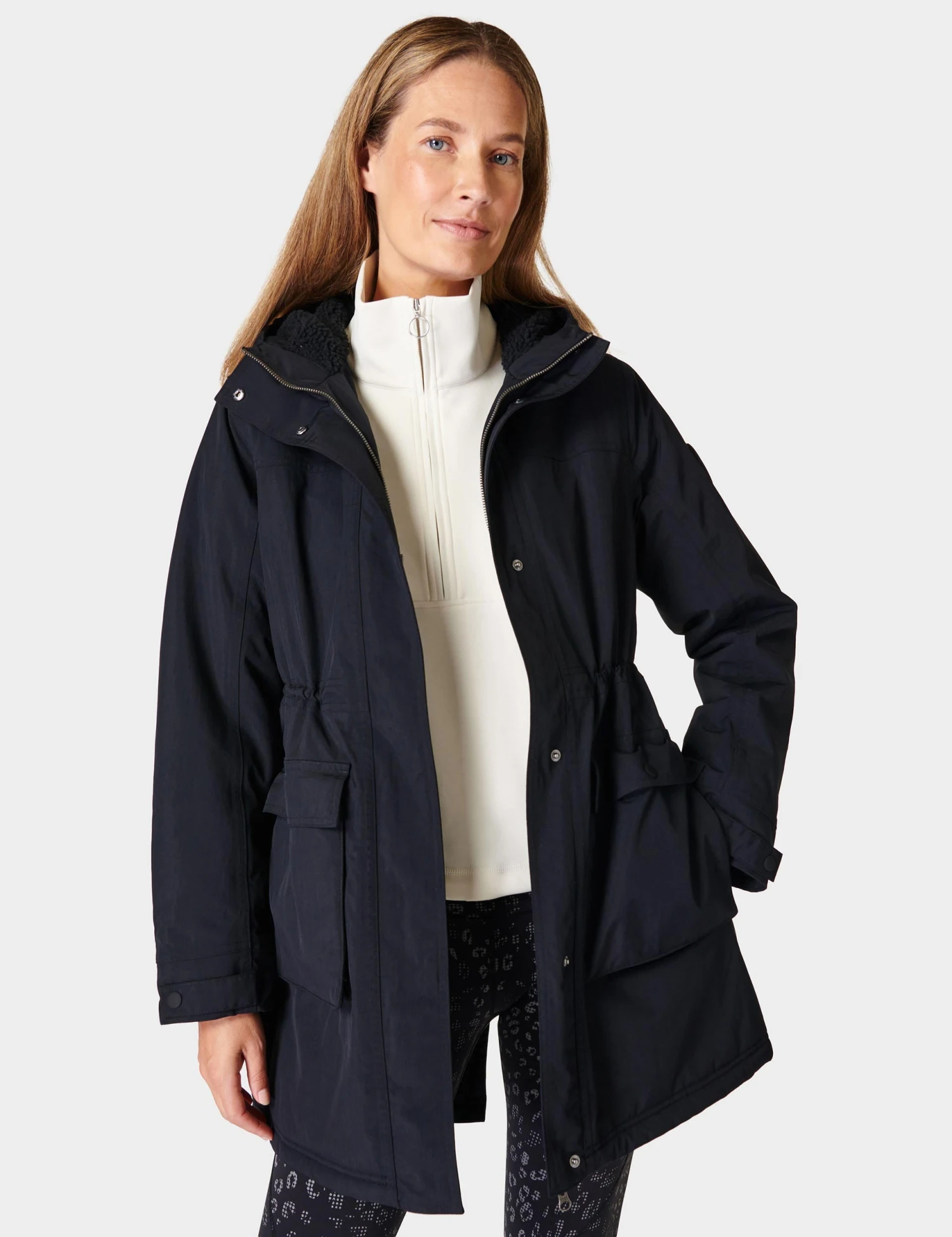 Sweaty Betty Winter Stride Waterproof Parka - Black 1 Sweaty Betty Winter Stride Waterproof Parka - Black