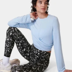 Sweaty Betty Wrap Front Long Sleeve Top - Breeze Blue 10 Sweaty Betty Wrap Front Long Sleeve Top - Breeze Blue -Default Template 3 sweaty betty wrap front long sleeve top breeze blue sb9464 4