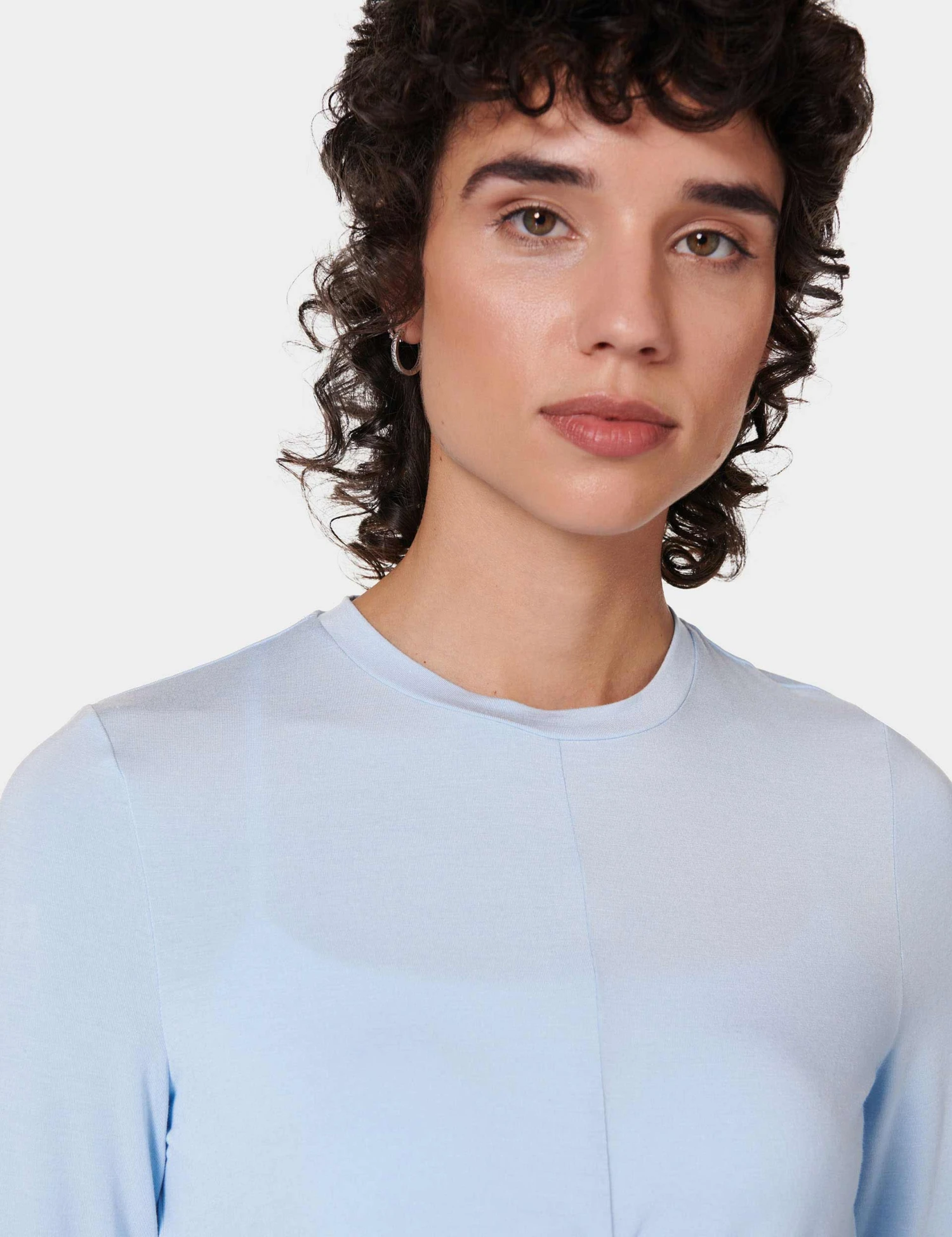 Sweaty Betty Wrap Front Long Sleeve Top - Breeze Blue 3 Sweaty Betty Wrap Front Long Sleeve Top - Breeze Blue - Image 3