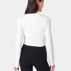 Sweaty Betty Wrap Front Long Sleeve Top - Lily White 5 Sweaty Betty Wrap Front Long Sleeve Top - Lily White -Default Template 3 sweaty betty wrap front long sleeve top lily white sb9464 2