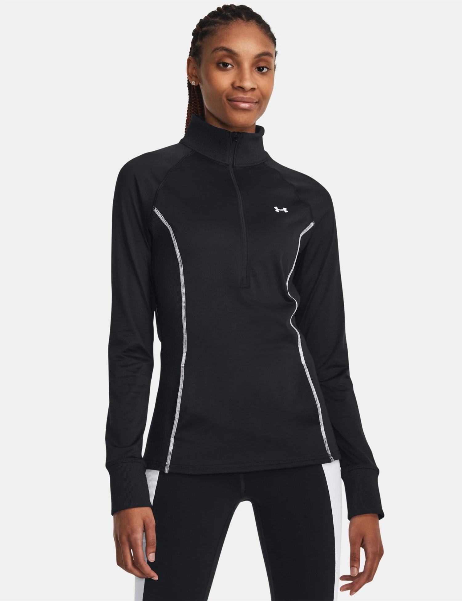 Under Armour Train Cold Weather 1/2 Zip - Black/White 1 Under Armour Train Cold Weather 1/2 Zip - Black/White