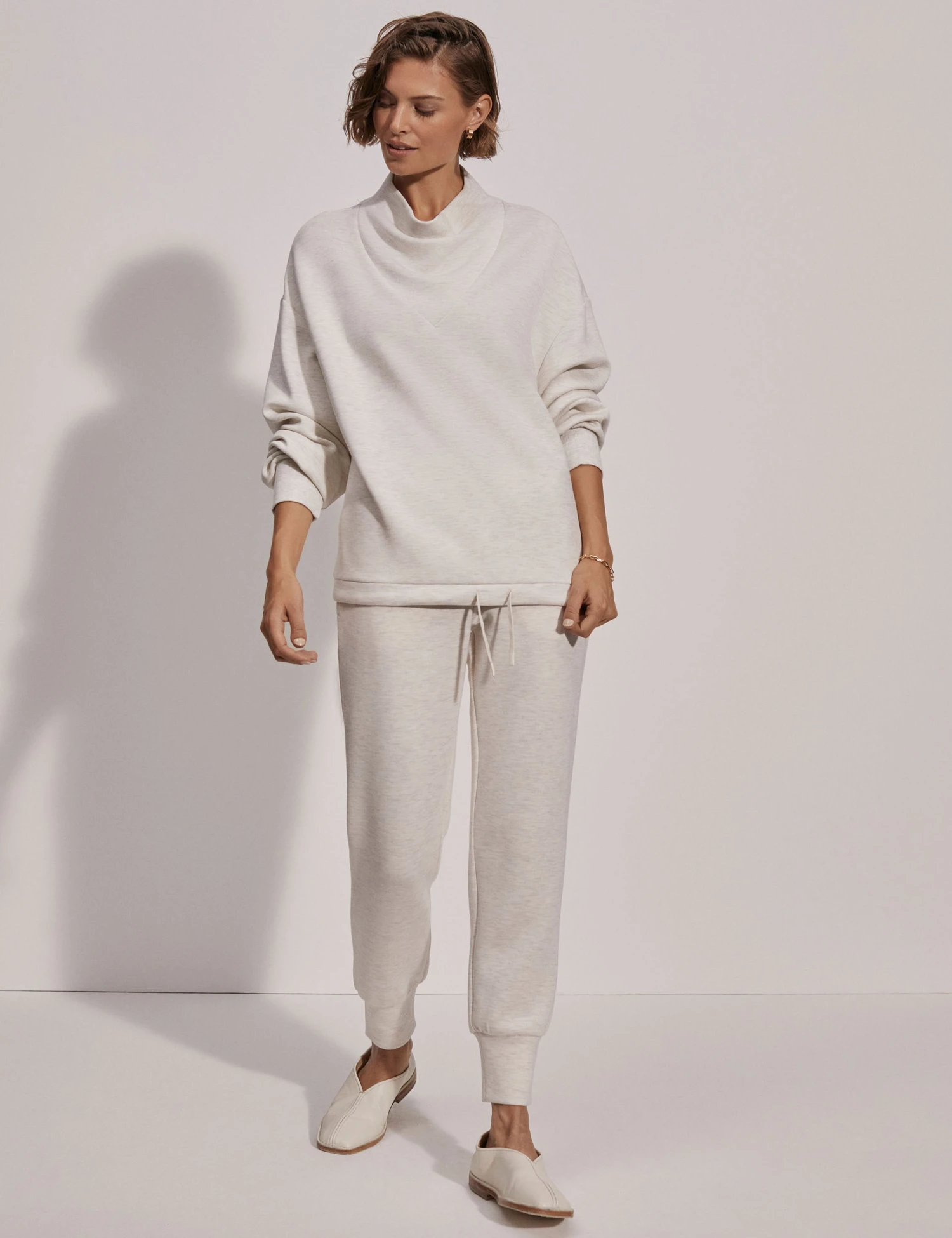 Varley Betsy Sweat - Ivory Marl 5 Varley Betsy Sweat - Ivory Marl - Image 5