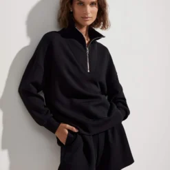 Varley Hawley Half Zip Sweat - Black 10 Varley Hawley Half Zip Sweat - Black -Default Template 3 varley hawley half zip sweat black VAR01461 4