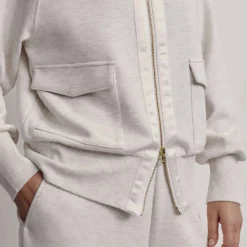 Varley Roxbury Zip-Through Sweat - Ivory Marl 6 Varley Roxbury Zip-Through Sweat - Ivory Marl -Default Template 3 varley roxbury zip through sweat ivory marl VAR01572 7